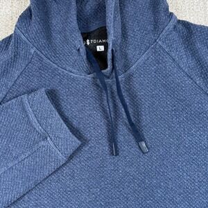 7 Diamonds Mens Large Blue Restoration Performance Textured Pullover Hoodie